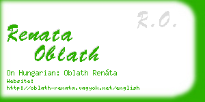 renata oblath business card