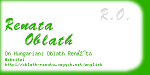 renata oblath business card